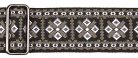 GST-181-WG Gaucho Traditional Series guitar strap, 2 jacquard weave, leather slips, white and grey