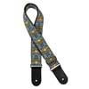 GST-186-BU Gaucho Traditional Series guitar strap, 2 jacquard weave, leather slips, blue mosaic