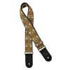 GST-186-GD Gaucho Traditional Series guitar strap, 2 jacquard weave, leather slips, gold mosaic