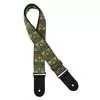GST-186-GN Gaucho Traditional Series guitar strap, 2 jacquard weave, leather slips, green mosaic