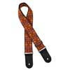 GST-186-OR Gaucho Traditional Series guitar strap, 2 jacquard weave, leather slips, orange mosaic