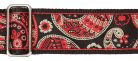 GST-188-14 Gaucho Traditional Series guitar strap, 2 jacquard weave, leather slips, multi colors