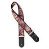 GST-188-15 Gaucho Traditional Series guitar strap, 2 jacquard weave, leather slips, multi colors