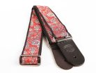 GST-188-16 Gaucho Traditional Series guitar strap, 2 jacquard weave, leather slips, multi colors