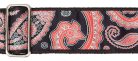 GST-188-22 Gaucho Traditional Series guitar strap, 2 jacquard weave, leather slips, multi colors