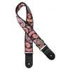 GST-188-22 Gaucho Traditional Series guitar strap, 2 jacquard weave, leather slips, multi colors