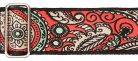 GST-188-23 Gaucho Traditional Series guitar strap, 2 jacquard weave, leather slips, multi colors