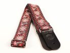 GST-189-01 Gaucho Traditional Series guitar strap, 2 jacquard weave, leather slips, multi colors