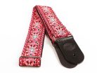 GST-189-04 Gaucho Traditional Series guitar strap, 2 jacquard weave, leather slips, multi colors