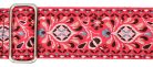 GST-189-04 Gaucho Traditional Series guitar strap, 2 jacquard weave, leather slips, multi colors