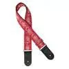 GST-189-04 Gaucho Traditional Series guitar strap, 2 jacquard weave, leather slips, multi colors