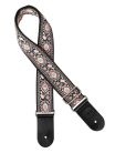 GST-189-05 Gaucho Traditional Series guitar strap, 2 jacquard weave, leather slips, multi colors