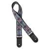 GST-190-01 Gaucho Traditional Series guitar strap, 2 jacquard weave, leather slips, multi colors