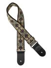 GST-190-02 Gaucho Traditional Series guitar strap, 2 jacquard weave, leather slips, multi colors