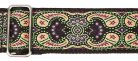 GST-190-02 Gaucho Traditional Series guitar strap, 2 jacquard weave, leather slips, multi colors