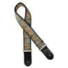 GST-190-04 Gaucho Traditional Series guitar strap, 2 jacquard weave, leather slips, multi colors