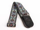 GST-190-05 Gaucho Traditional Series guitar strap, 2 jacquard weave, leather slips, multi colors