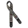 GST-190-05 Gaucho Traditional Series guitar strap, 2 jacquard weave, leather slips, multi colors