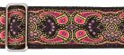 GST-190-07 Gaucho Traditional Series guitar strap, 2 jacquard weave, leather slips, multi colors