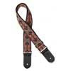 GST-190-07 Gaucho Traditional Series guitar strap, 2 jacquard weave, leather slips, multi colors