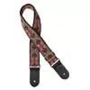 GST-190-07 Gaucho Traditional Series guitar strap, 2 jacquard weave, leather slips, multi colors