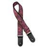 GST-191-05 Gaucho Traditional Series guitar strap, 2 jacquard weave, leather slips, multi colors