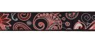 GST-191-06 Gaucho Traditional Series guitar strap, 2 jacquard weave, leather slips, multi colors