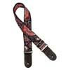 GST-191-06 Gaucho Traditional Series guitar strap, 2 jacquard weave, leather slips, multi colors