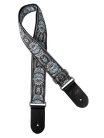 GST-192-01 Gaucho Traditional Series guitar strap, 2 jacquard weave, leather slips, multi colors