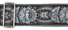 GST-192-01 Gaucho Traditional Series guitar strap, 2 jacquard weave, leather slips, multi colors