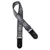 GST-192-01 Gaucho Traditional Series guitar strap, 2 jacquard weave, leather slips, multi colors