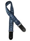 GST-192-02 Gaucho Traditional Series guitar strap, 2 jacquard weave, leather slips, multi colors