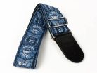 GST-192-02 Gaucho Traditional Series guitar strap, 2 jacquard weave, leather slips, multi colors