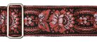 GST-192-03 Gaucho Traditional Series guitar strap, 2 jacquard weave, leather slips, multi colors