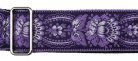 GST-192-04 Gaucho Traditional Series guitar strap, 2 jacquard weave, leather slips, multi colors