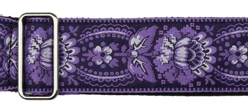 GST-192-04 Gaucho Traditional Series guitar strap, 2 jacquard weave, leather slips, multi colors