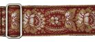 GST-192-05 Gaucho Traditional Series guitar strap, 2 jacquard weave, leather slips, multi colors