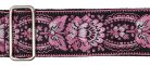 GST-192-06 Gaucho Traditional Series guitar strap, 2 jacquard weave, leather slips, multi colors