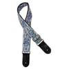 GST-192-07 Gaucho Traditional Series guitar strap, 2 jacquard weave, leather slips, multi colors