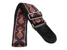 GST-193-01 Gaucho Traditional Series guitar strap, 2 jacquard weave, leather slips, multi colors