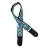 GST-193-02 Gaucho Traditional Series guitar strap, 2 jacquard weave, leather slips, multi colors