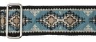 GST-193-03 Gaucho Traditional Series guitar strap, 2 jacquard weave, leather slips, multi colors