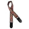 GST-193-04 Gaucho Traditional Series guitar strap, 2 jacquard weave, leather slips, multi colors