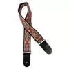 GST-193-04 Gaucho Traditional Series guitar strap, 2 jacquard weave, leather slips, multi colors