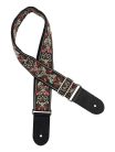 GST-194-02 Gaucho Traditional Series guitar strap, 2 jacquard weave, leather slips, multi colors