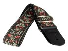 GST-194-02 Gaucho Traditional Series guitar strap, 2 jacquard weave, leather slips, multi colors