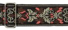 GST-194-02 Gaucho Traditional Series guitar strap, 2 jacquard weave, leather slips, multi colors