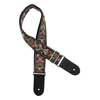 GST-194-02 Gaucho Traditional Series guitar strap, 2 jacquard weave, leather slips, multi colors