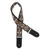 GST-194-03 Gaucho Traditional Series guitar strap, 2 jacquard weave, leather slips, multi colors