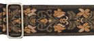 GST-194-04 Gaucho Traditional Series guitar strap, 2 jacquard weave, leather slips, multi colors